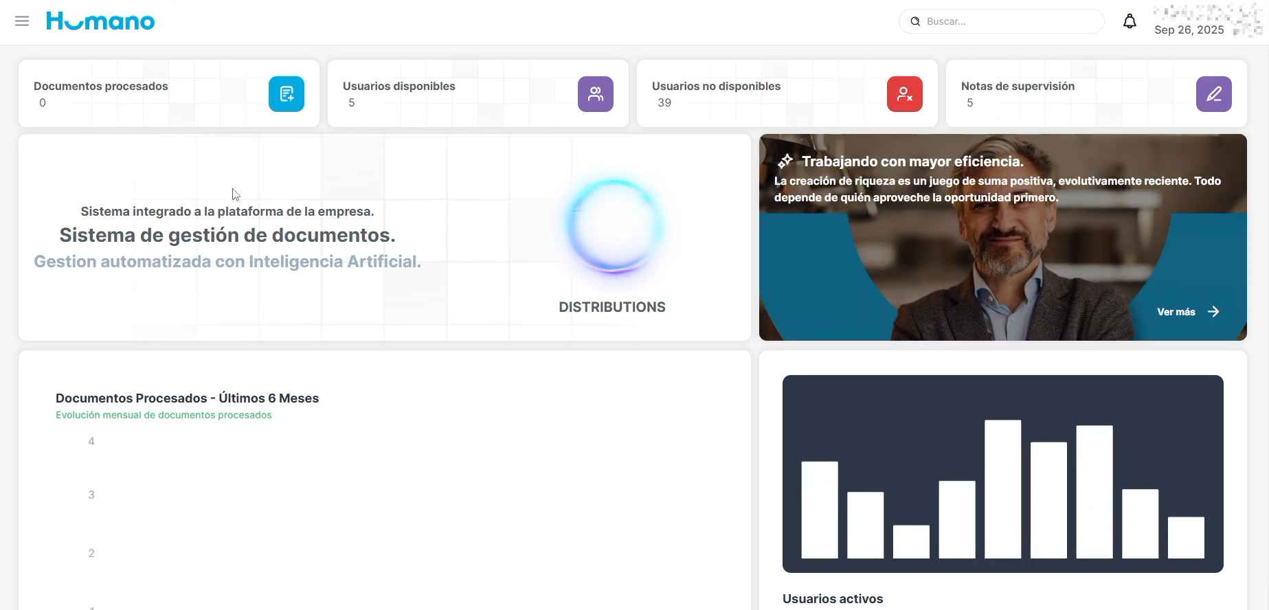 Distro Executive Dashboard & Document Analytics